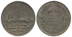 Mysore, Dasara Medal, Silver, 39mm, obv. Gopuram and a town scene, above the depiction of 