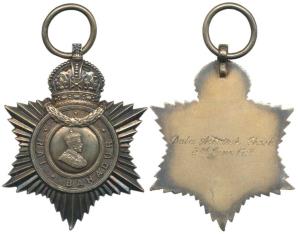 Indian Title Badge, George V, Rai Bahadur, awarded to Babu Ashutosh Ghosh, 3rd June 1918. 