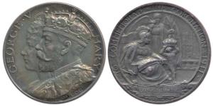 George V Coronation Medal, Silver, 14.64g, obv. conjoined bust of George V and Queen Mary,