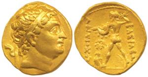 Indo-Greeks, King of Bactria, Diodotus (c. 250-230 BC), Gold Stater, 8.45g, in the name of