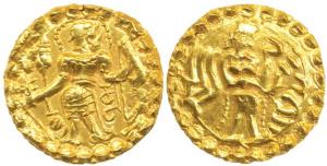 Post Gupta Bengal, Samatata Mainamati region, Eastern Bengal, (c. 675-700), Mriganka, Gold