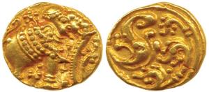 Western Gangas (10th-11th century), Gold Gajapati Pagoda, 3.76g, obv. caparisoned elephant