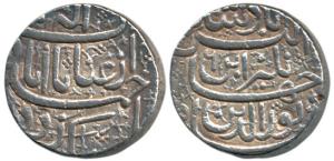 Jahangir, Silver Heavy Rupee, 14.27g, Sawai that is 25% overweight, Ahmedabad Mint, Inayat