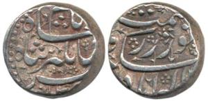Jahangir, Silver Rupee, 11.32g, Allahabad Mint, Hamisha couplet, RY 14 (KM 149.8). About E