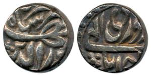 Jahangir, Silver ½ Rupee, 5.5g, Jahangirnagar Mint, Month Farwardin, RY 18. Extremely Fine