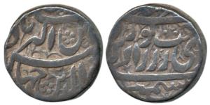 Jahangir, Silver Heavy Rupee, 13.52g, 20% overweight, Kashmir Mint, Sakhat Noorani Couplet