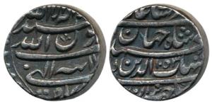 Shah Jahan, Silver Rupee, 11.36g, Tatta Mint, AH 1053. Nice toning, Extremely Fine, Rare.