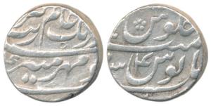 Aurangzeb Muhi ud-din (AH 1068-1118, 1658-1707 AD), Silver Rupee, 11.35g, mint name off fl