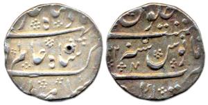 Shah Alam Bahadur, Silver Rupee, Imtiazgarh Mint, AH 1122/4. Nice even toning, Very Fine+,