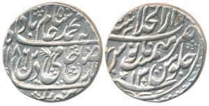 Shahjahanabad Mint, Silver Rupee, 11.26g, in the name of Shah Alam II, AH 1186/13 (KM 709.