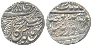 Amritsar Mint, Silver Rupee, 11.14g, 1865/1905, Gobindshahi couplet, with a chhatra (Royal