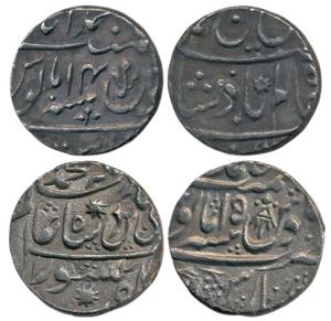 Shuja ud- Daula (AH 1170-1189; 1756-1775 AD), Silver Rupee (2), Muhammadabad Banaras Mint,
