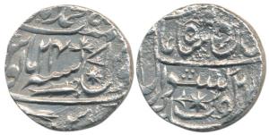 Asaf ud-Daula (AH 1189-1212; 1775-1797 AD), Silver Rupee, 10.62g, Muhammadabad Banaras Min