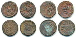 Ranjit Singh (VS 1921-1950; 1864-1893 AD), Copper Paisa (4), arms of the state on obv., RV