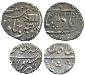 Baroda, Anand Rao (1800-1819 AD), Silver Rupee, Baroda Mint, in the name of Muhammad Akbar