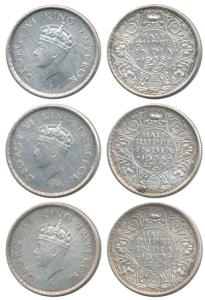 Victoria Queen, Silver Rupee, 1862 (12), assorted varieties. Fine+ to Extremely Fine. (12)