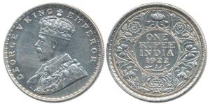 George V, Silver Rupee, 1922, Bombay Mint. Very Fine+.