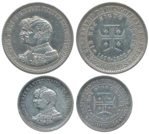 Portugal, Carlos I, Silver 500 and 200 Reis, 1898, 400th Anniversary of Discovering India 