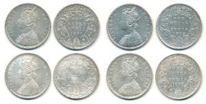 Victoria Empress, Silver Rupee, 1879, Bombay Mint, A3 / I / dot , A3 / II / dot , A3 / IV 