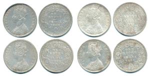 Victoria Empress, Silver Rupee, 1886, Bombay Mint, A3 / I / ’B’ incuse, C2 / I / ’B’ incus