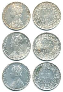 Victoria Empress, Silver Rupee, 1901, Bombay Mint, C5 / I / ’B’ incuse, C6 / I / ’B’ incus