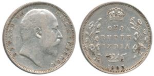 Edward VII, Silver Rupee, 1903, Bombay Mint, ’B’ raised. Very Fine+, Rare.