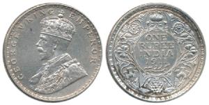 George V, Silver Rupee, 1911, Bombay Mint, also known as the PIG Rupee. Extremely Fine, Ra