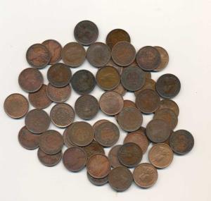 Victoria Queen and Empress, Edward VII, George V and George VI, Copper and Bronze ½ Pice, 