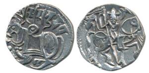 Hindu Shahis of Kabul and Ohinda, Samantadeva (c. AD 850-1000), Silver Drachma, obv. recum
