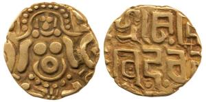 Gahadavalas of Kanauj, Govinda Chandradeva, Gold Dinara, obv. Lakshmi seated; rev. Srimad 