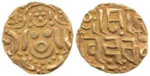 Gahadavalas of Kanauj, Govinda Chandradeva, Gold Dinara, 4.28g, obv. goddess Lakshmi seate