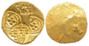 Paramaras of Vidarbha, Jagadeva (c. 12th century AD), Gold, 3.68g, obv. punches of a templ