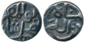 Muhammad Shah I (1359-1375 AD), Silver 1/6 Tanka, 1.65g, Binah din illah on obv. that is b
