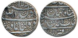 Shah Jahan, Silver Rupee, 11.25g, Daulatabad Mint, floral design on both side (KM 222.6). 