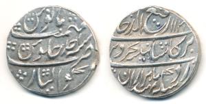 Rafi-ud-Darjat (AH 1131, 1719 AD), Silver Rupee, 11.44g, Gwalior Mint, AH 1131/Ahd, comple