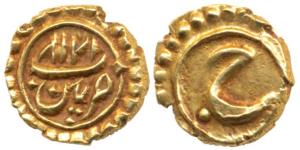 Tipu Sultan (AH 1197-1227, 1787-1799 AD), Gold Fanam, Pattan Mint, AM 1218. Extremely Fine
