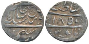 Lahore Mint, Silver Rupee, Nanakshahi couplet, VS 1850 (1793 AD), rule of the Misls (Herrl