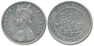 Mangal Singh (AH 1291-1310, 1874-1892 AD) Silver Rupee, Error date, AD 1788 instead of 188