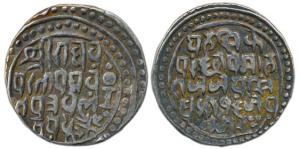 Jai Singh (1797-1818 AD), Silver Rupee, 10.78g, Jay Nagar Mint, RY 16, with double dotted 