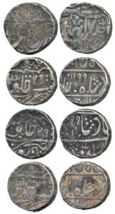 Pratabgarh, Sawant Singh, Silver Rupee (3), AH 1199/29; Maratha, Silver Rupee, Jalaun Mint