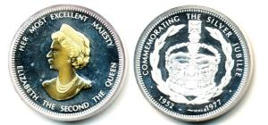 Great Britain, Elizabeth, Silver Crown, 1 Ounce, 31.1g, Diamond Wedding Jubilee 2007. In o