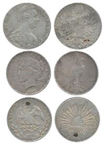 Assorted lot, Silver Crown (3), Austria, Maria Theresa, Silver Taller; United States of Am