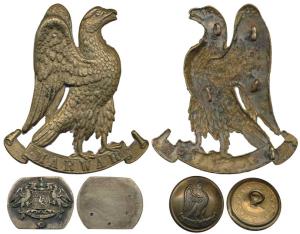 Jodhpur, Brass, Coat of arms of the state and the state emblem (3), Eagle and Marwar label