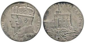 Silver Jubilee Medal of George V and Queen Mary, Silver, 88g, Domus Medal, conjoined busts