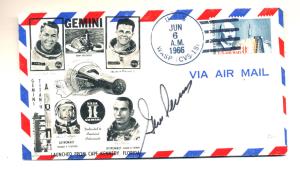 Autograph of Eugene Cernan on First day cover, the last astronaut to set foot on Moon sinc