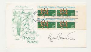 Autograph of Roger Bannister on USA First day cover. He was the first man to break a mile 