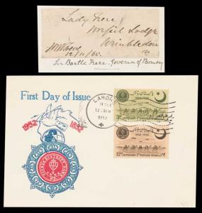 Autograph Address Panel of Sir Bartle Frere dated 12th November 1866. Sir Frere was the Co