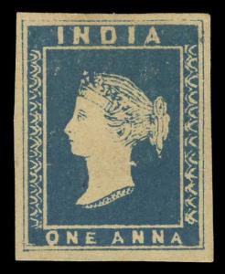 1854, Essay, 1 a. Lithograph in blue. Fine, Rare.