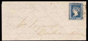 1854, Lithograph ½ a., Die I, wide to close margins on entire from Calcutta to Berhampore 