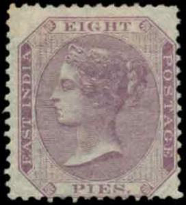 Queen Victoria, East India Issue 8p. purple/white, SG 52, MLH, Partly O.G. Fine.